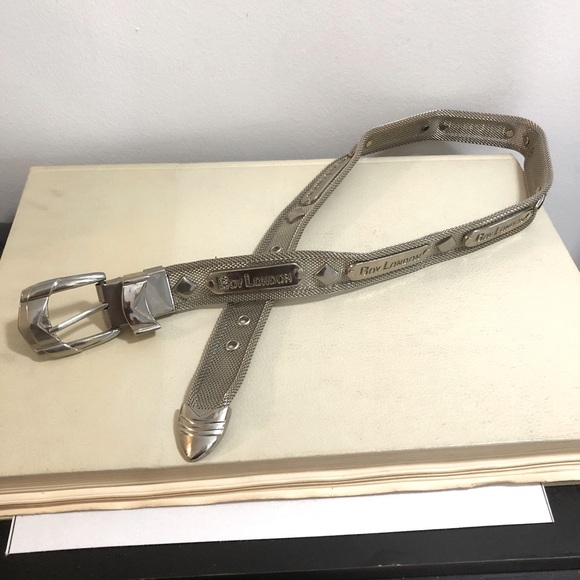 BOY LONDON Vintage Metal Belt, Silver, Size S/M - Picture 4 of 5